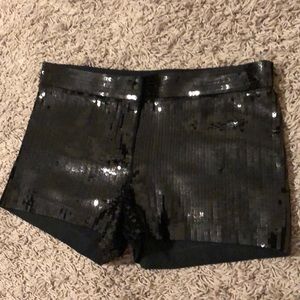 Black sequin shorts, worn once